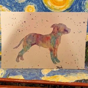 Dog Watercolor Painting